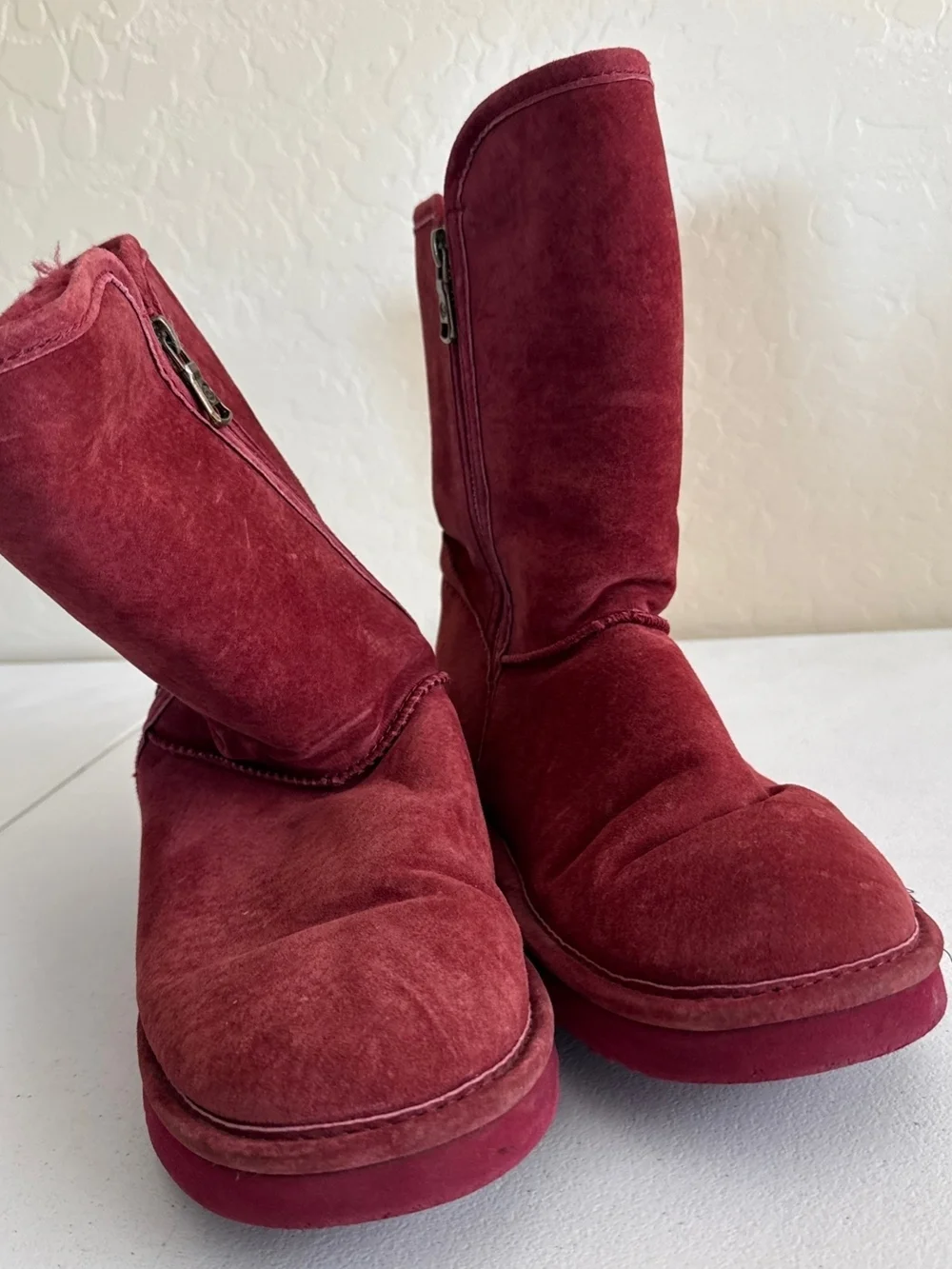 LAMo Burgundy Suede Winter Boots